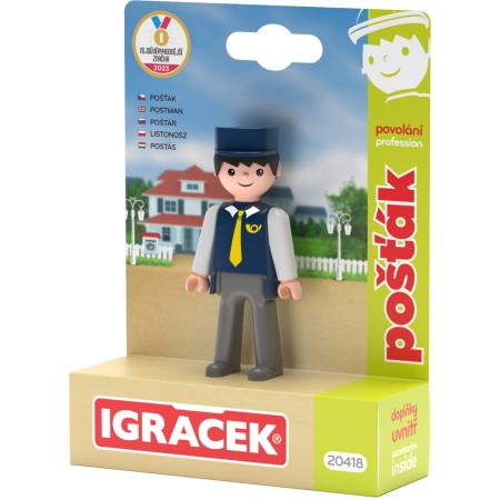 EFKO IGRÁČEK Pošťák povolání set figurka kloubová s doplňky