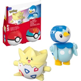 Pokémon Megablok set 2x Pokéball Piplup + Togepi stavebnice 41 dílků