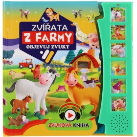 Knížka zvuková Zvířata z farmy 19x20cm na baterie Zvuk