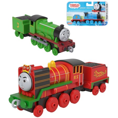 FISHER PRICE Baby Mašinka Tomáš set s vagónkem velká kovová 5 druhů