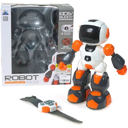 RC Robot na vysílačku chodí tančí na baterie nahrávání REC Světlo Zvuk