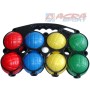 ACRA Hra Petanque plastový osmikoulový set 8 koulí v nosiči