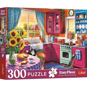 TREFL PUZZLE Easy Piece Ráno v kuchyni 60x40cm 300 dílků skládačka