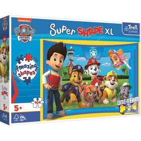 TREFL PUZZLE Super Shape XL Tlapková patrola Štěněcí kamarádi 60x40cm 104 dílků