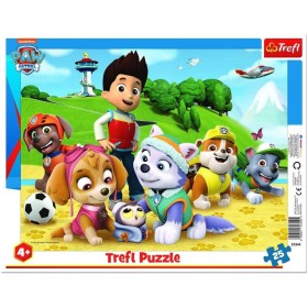 TREFL PUZZLE Deskové Tlapková Patrola 32x24cm v rámečku 25 dílků