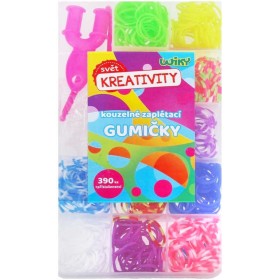 UDĚLEJ SI NÁRAMEK Gumičky LOOM BANDS 390ks set s doplňky v boxu