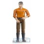BRUDER 60007 Figurka muž hnědé kalhoty oranžová košile