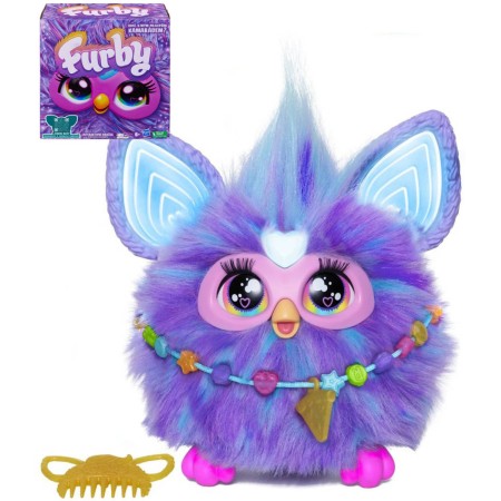HASBRO PLYŠ Furby interaktivní fialový zvířátko na baterie Světlo Zvuk