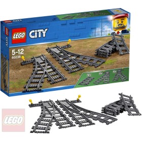 LEGO CITY Výhybky a zahnuté koleje doplněk k vláčkodráze 60238 STAVEBNICE