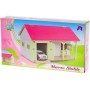 DŘEVO Farma stáj pro koně 34x22x19cm s garáží *DŘEVĚNÉ HRAČKY*