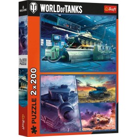 TREFL PUZZLE 2v1 World of Tanks Obrněná mise 41x28cm skládačka 400 dílků