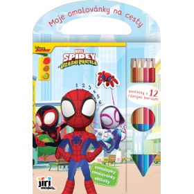 JIRI MODELS Moje omalovánky na cesty Spidey s pastelkami a samolepkami