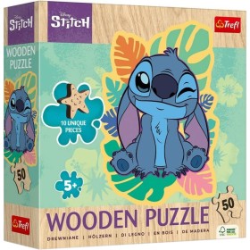 TREFL DŘEVO Puzzle obrysové Disney Lilo & Stitch 20x26cm 50 dílků