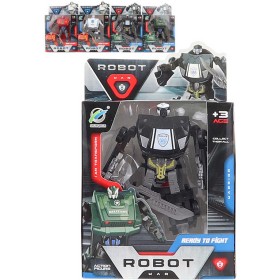 Transrobot 10cm auto záchranné robot s přeměnou 2v1 4 druhy plast