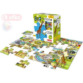 EFKO Baby Puzzle BIG V ZOO velké dílky skládačka set 24 dílků 68x47cm v krabici