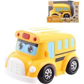 Autobus žlutý školní plastový baby autíčko na baterie Světlo Zvuk