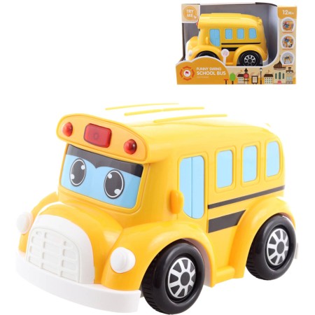 Autobus žlutý školní plastový baby autíčko na baterie Světlo Zvuk