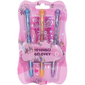 Pera tetovací gelová set 3 barvy gelovky se šablonami na kartě