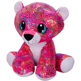 PLYŠ Leopard Star Sparkle 70cm duhový sedící *PLYŠOVÉ HRAČKY*