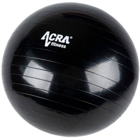 ACRA Míč gymnastický černý 85cm fitness balon rehabilitační do 150kg
