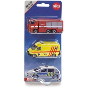 SIKU Autíčko záchranné složky set 3ks český design kov na kartě