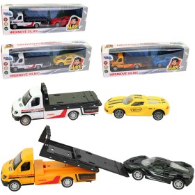 Auto odtahová služba zpětný chod City Collection set s autíčkem 4 druhy kov