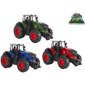 KIDS GLOBE Traktor farming kovový farmářský zpětný chod 3 barvy