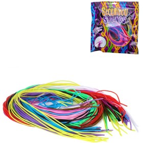 Bužírky barevné 80cm zaplétací provázky set 100ks plast v sáčku