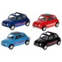 KINSMART Auto retro 1:24 Fiat 500 kov zpětný chod 13cm 4 barvy