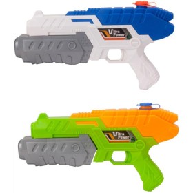 Pistole vodní stříkací 30cm se zásobníkem na vodu různé barvy