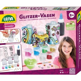 LENA Třpytivé vázy kreativní set s barvičkami malování na sklo