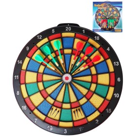 ACRA Terč dírkovaný závěsný umělohmotný 36cm set s 6 šipkami v krabici