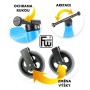 Odrážedlo Funny Wheels Rider Sport 2v1 dětské odstrkovadlo Modré plast