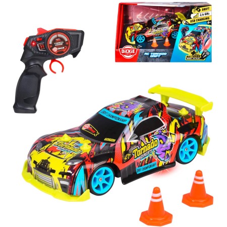 DICKIE RC Auto Tornado Drift 4x4 na vysílačku 2,4GHz na baterie Světlo USB