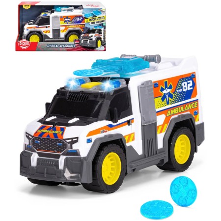 DICKIE Auto ambulance sanitní vůz bílý s funkcemi na baterie Světlo Zvuk