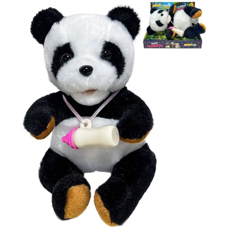 STEPPOS Panda interaktivní zvířátko s kojeneckou lahvičkou na baterie Zvuk