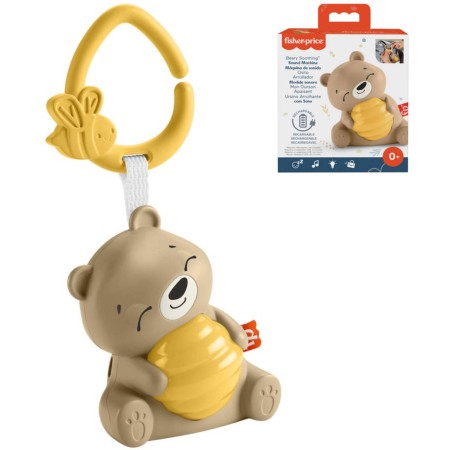 FISHER PRICE Baby medvídek zklidňující na baterie Světlo Zvuk pro miminko