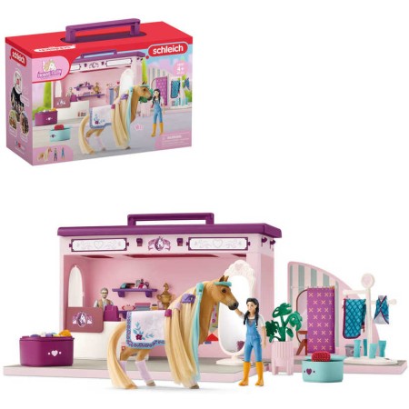 SCHLEICH Butik pro koně herní set koník se 2 figurkami s doplňky plast